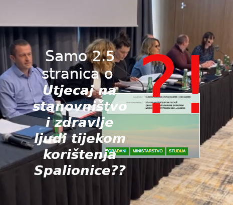 Prigovor na poglavlje D.11.2. Studije: Utjecaj na stanovništvo i zdravlje ljudi tijekom korištenja zahvata